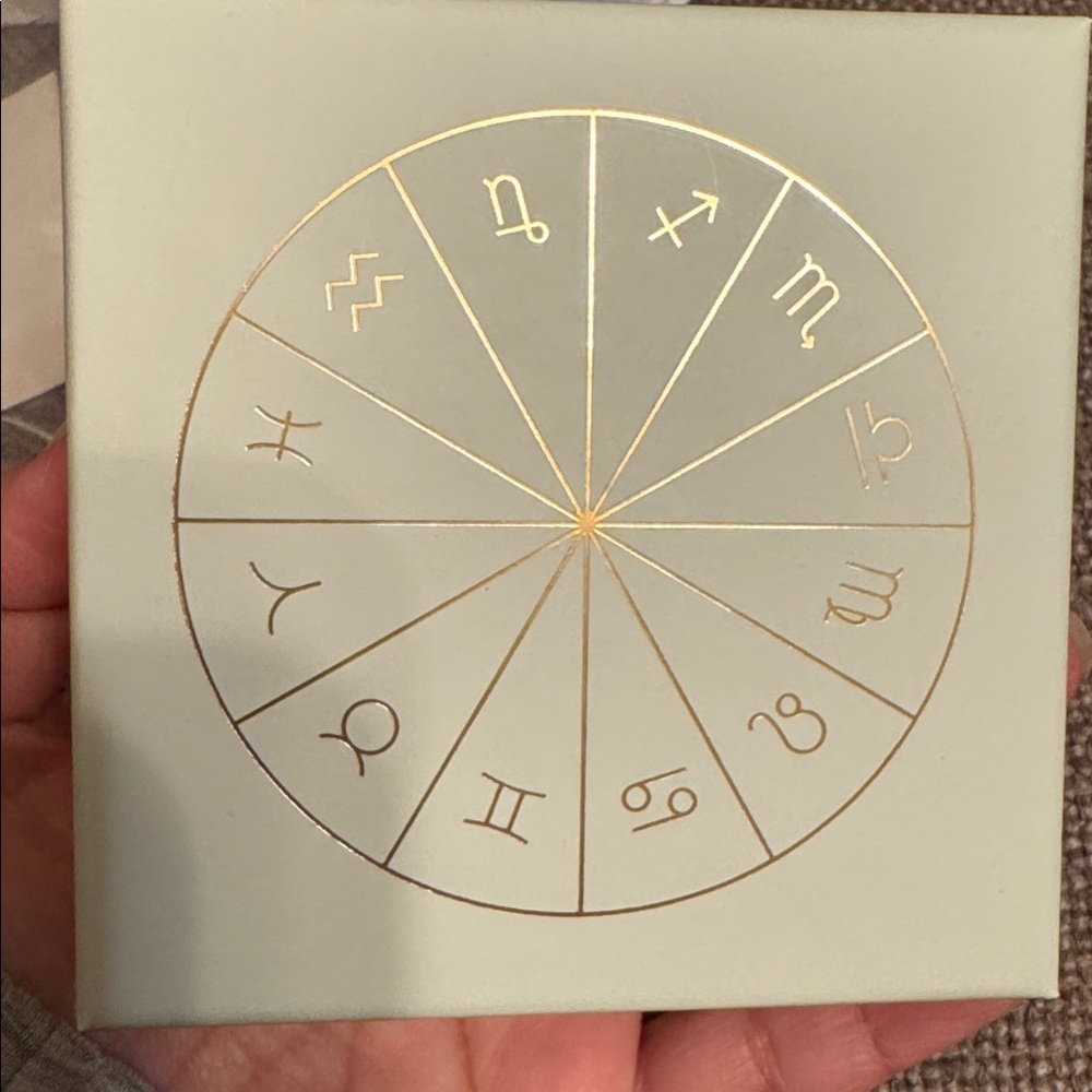 NWT LUNA NORTE Scorpio Gold Tone Astrological Pearl Letter Necklace w/ Gift Box - Picture 5 of 6